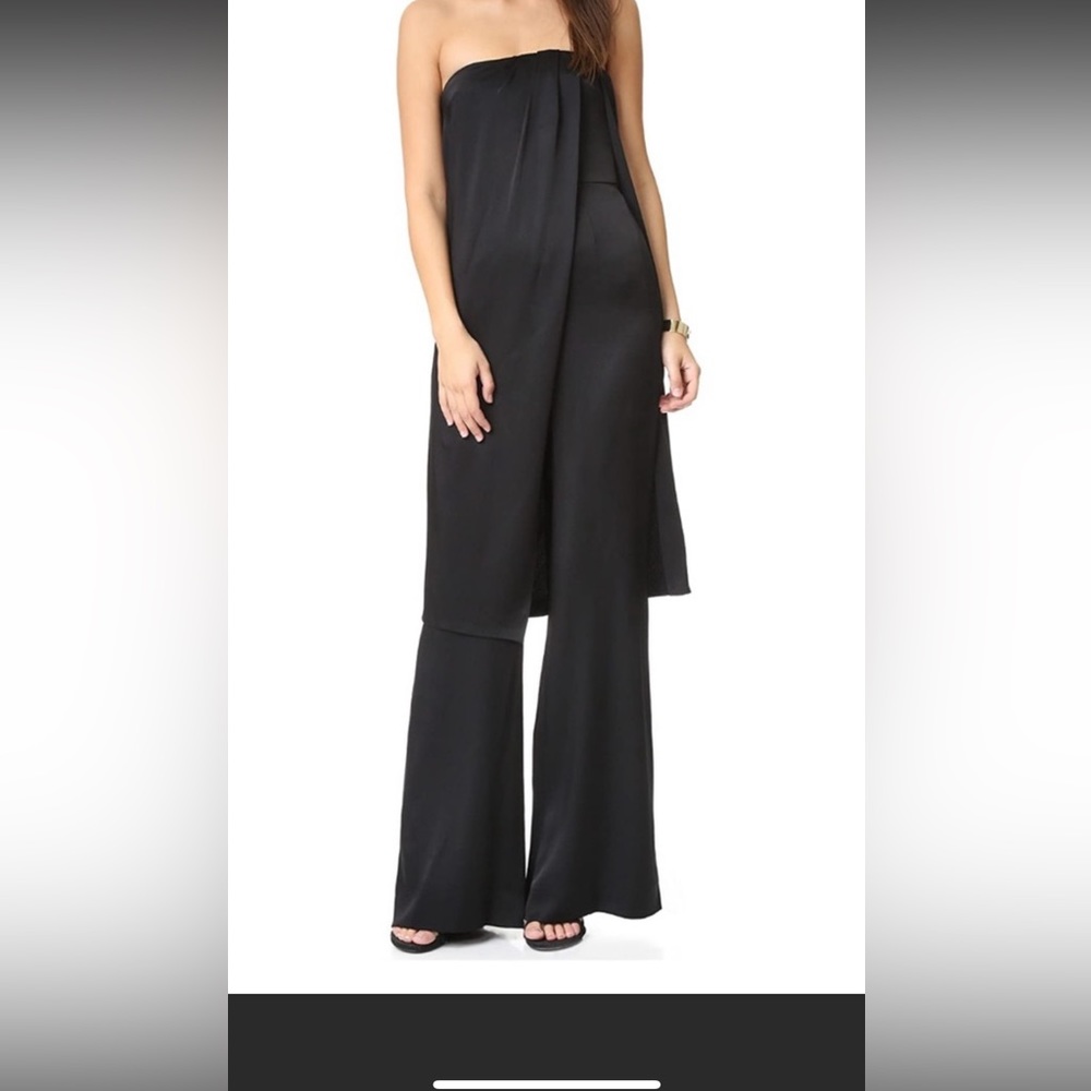 Rachel Zoe strapless wide leg jumper with dramatic long overlay. New with tags